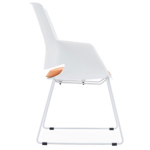 Lowest Price for Cheap Price Public Furniture Training Folding Castor Chair with ABS Tablet