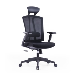 CH-267A | Office chair with leather headrest