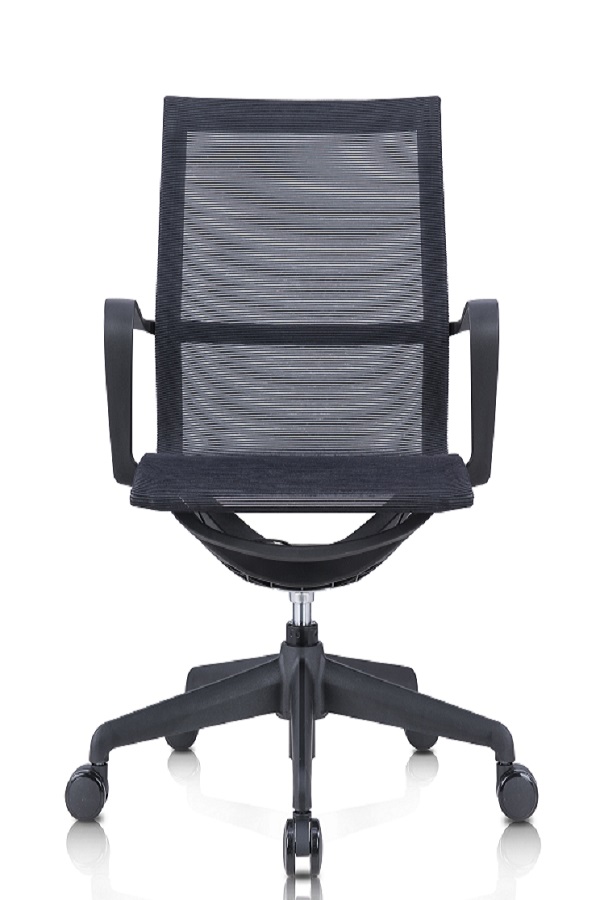 China Wholesale Black Leather Desk Chair Factories –  Well Design Conference Mesh Chair – SitZone