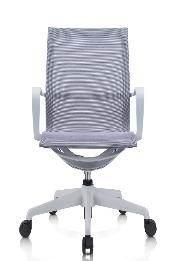 China Wholesale Office Furniture Supplier –  Grey Conference Mesh Chair – SitZone
