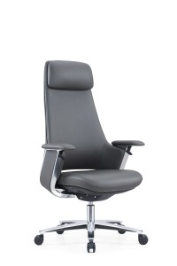 Factory supplied High Back Elegant Swivel Leather Office Chair on Wheels