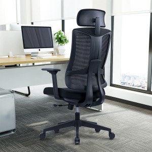 CH-356A |Poltrona direzionale moderna con schienale alto, la migliore sedia da ufficio ergonomica in rete con poggiatesta