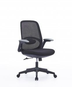 CH-537 |Cadeira de malha 2023 com apoios de braços rebatíveis de 90°