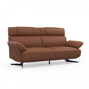 С148 |Кожаный диван с высокой спинкой