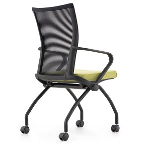 Free sample for Factory Hot Selling Black Training Commercial Chair With Wheels Office Chairs