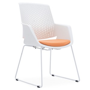 Popular Design for Conference Furniture Training Room Desk White Metal Modern Stackable Office Chair