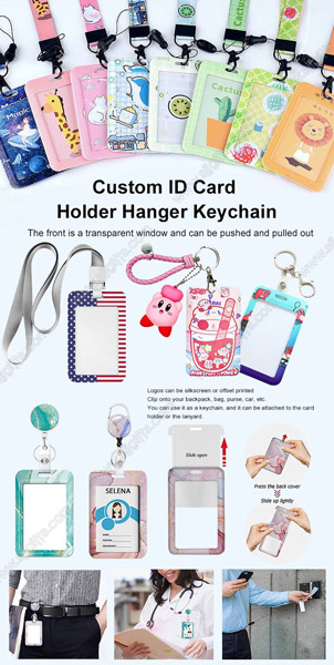 Custom ID Card Holder Hanger Keychain