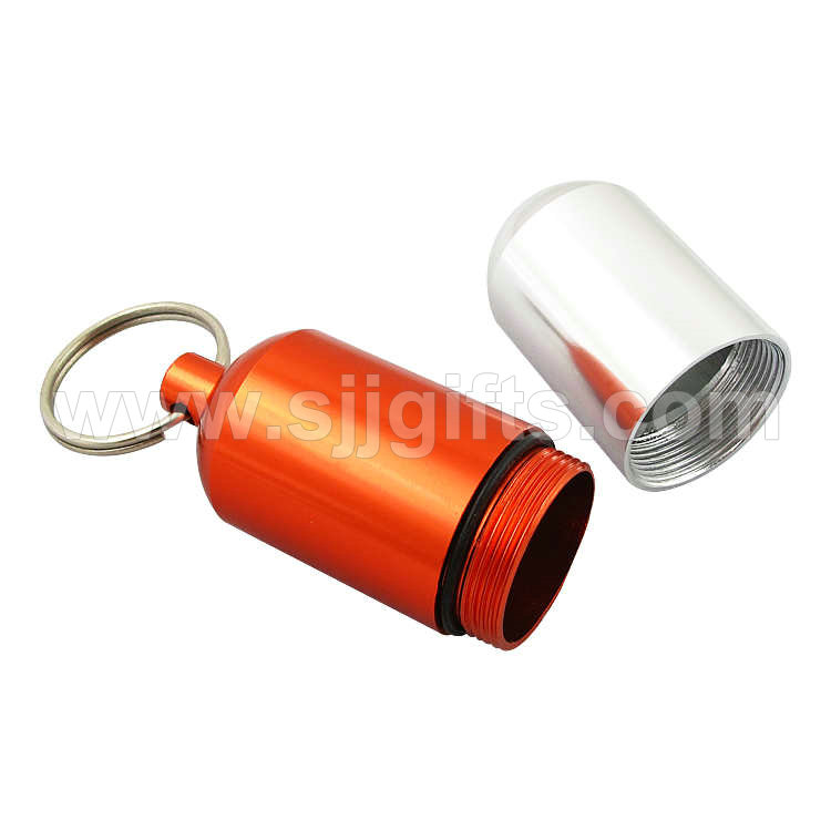 Factory Price For Custom Badges - Aluminum Pill Case with Keychain – Sjj