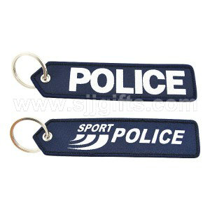 Leading Manufacturer for China Personalized Promotion Custom Rbf Logo Polyester Woven Metal Leather Label Key Ring Customized Embroidered Patch Key Tag Strap Fabric Embroidery Keychain