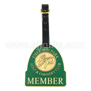 factory cheap China leather luggage tag, golf luggage tag, golf bag tag for promotional gift
