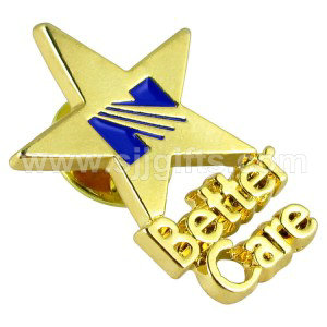 Special price for China custom zinc alloy metal logo lapel pins with Gem