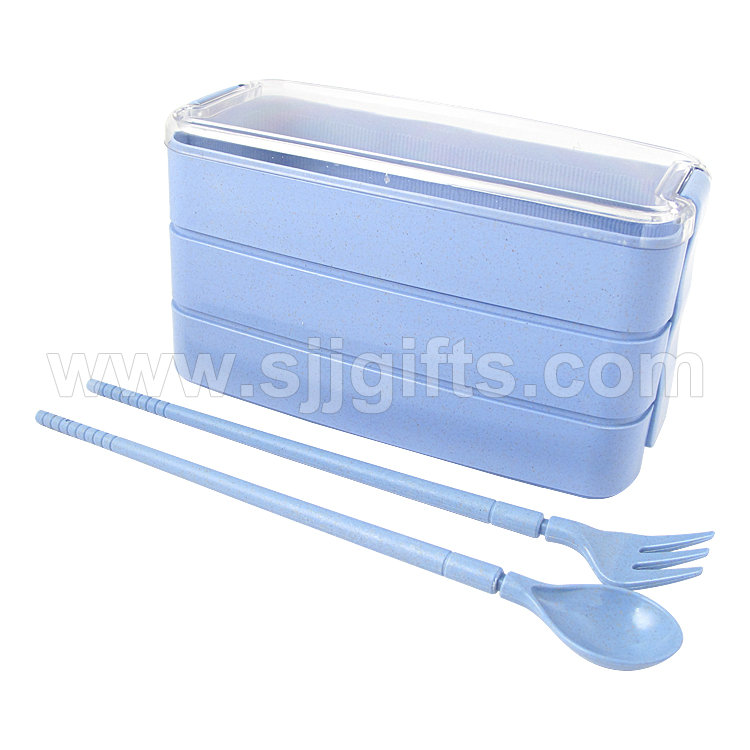 Factory Cheap Hot 3d Fridge Magnets - Wheat Straw Lunch Box, Cutlery Sets – Sjj