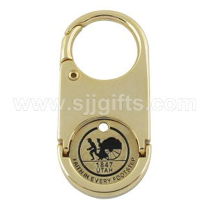 OEM Manufacturer China High Quality Promotional Items Metal Trolley Token Coin Keychain