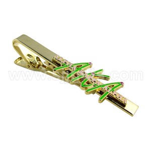 Big discounting China Novel Design Custom Gold Plated Metal Tie Clip