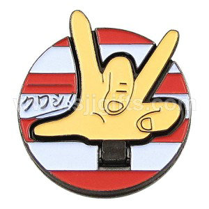 100% Original Factory China Custom Badge Two Layer Folding Hinged Lapel Pin