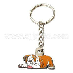 Good quality China Custom Metal Blank 3D Silver Supreme Keychain for Gift