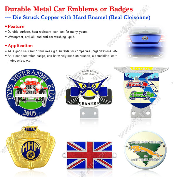 Metal Car Emblems or Badges