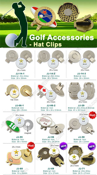 Golf Hat Clip With Ball Marker