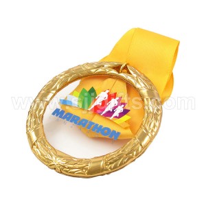 High quality China Custom Made Large Winter Snowman Race Medal Alloy Running Challenge Medal with Finish