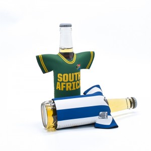 Suporte atarracado com logotipo personalizado, suporte para garrafa de cerveja com estampa de sublimação de neoprene