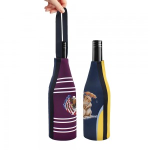 Champagne Stubby Cooler Neoprene Bottle Sleeve Sublimation Blanks Printed Coolers Bags