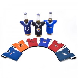 Suporte para cerveja refrigerador de camiseta Stubby, manga de garrafa de neoprene, koozies com logotipo personalizado