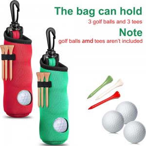 Golf Pouch Bag Golf Ball Carry Bag Custom Design Golf Ball Holder With Tee Holder