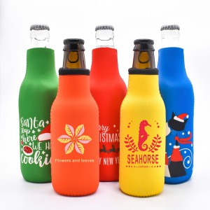 Η εξάχνωση του ψυγείου με μανίκια μπύρας μπορεί να καλύψει πολύχρωμα ψυγεία μπουκαλιών ποτών