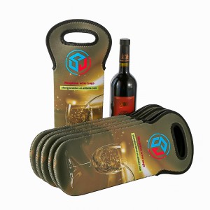 Sublimation neoprene wine bag sigle wine bottle sleeve custom logo