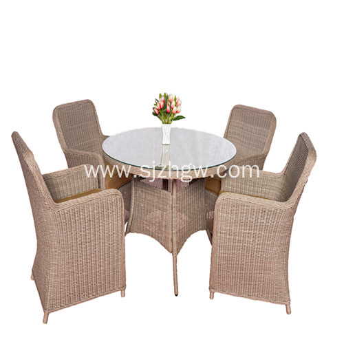 Outdoor furniture Rattan furniture dining table and chair Featured Image