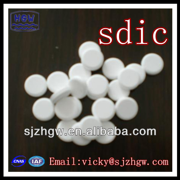 Pool water treatment SDIC 56% tablet