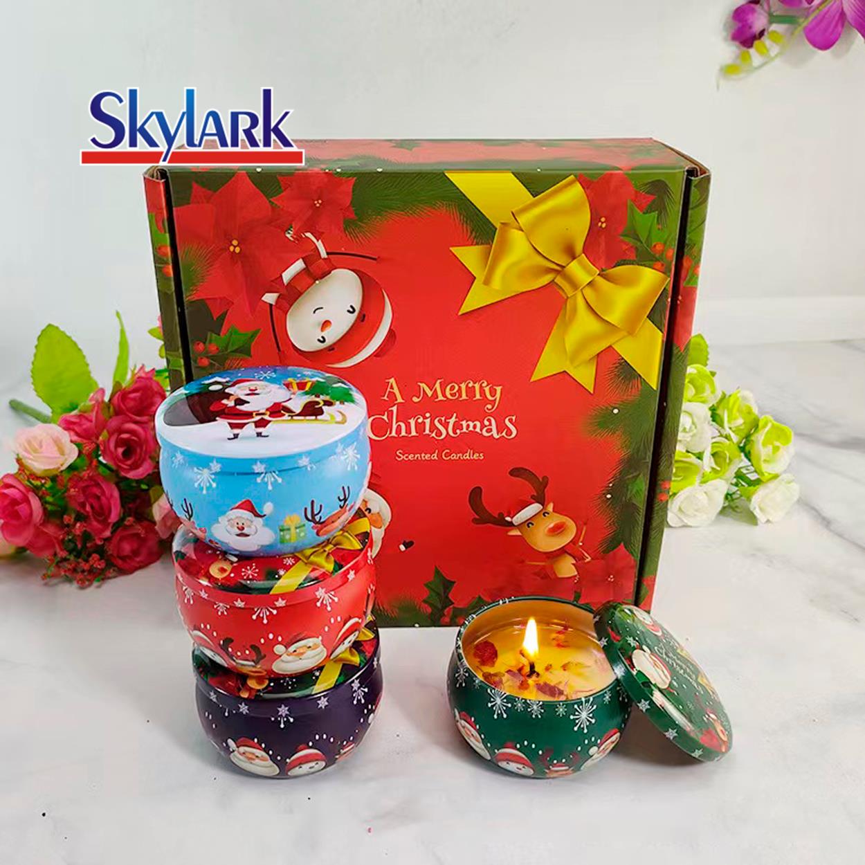 Professional Christmas Candles odorated Gift Set With Excellent Performance