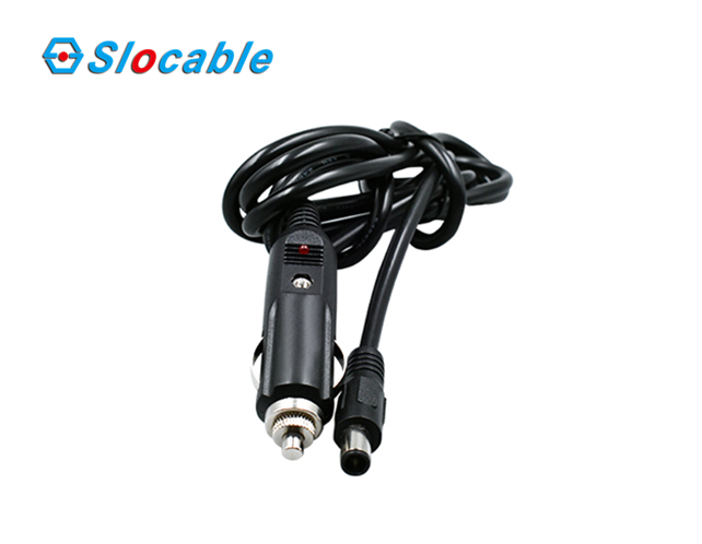 12V Male Car Cigarette Lighter Socket Plug Connector to 5.5x2.1mm DC Power Cable