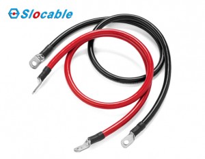 Cable de batería rojo y negro de 6 AWG de 12 pulgadas para automóvil o marino
