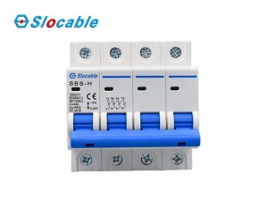 Slocable 4 Pole 63A 1000V လျှပ်စစ်ဆိုလာ DC Current Circuit Breaker