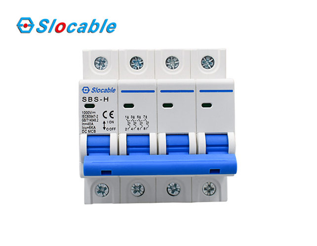 Slocable 4 Pole 63A 1000V Electric Solar DC Circuit Breaker បច្ចុប្បន្ន