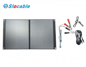 စျေးပေါသော Portable Folding Solar Panel iPhone iPad Charger 2 Folds