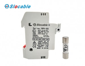 Slocable Solar PV Fuse Holder with LED Indicator Light 1000V DC