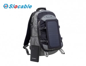 Slocable Waterproof Backpack with Solar Panel