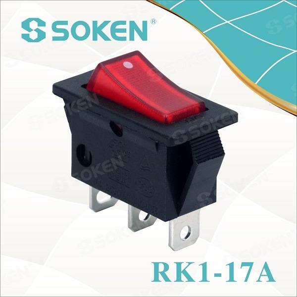 Professional Factory for Rotary Potentiometer Switch -
 Kema Keur Switch 16A 250VAC CQC T100/55 Rocker Switch – Master Soken Electrical