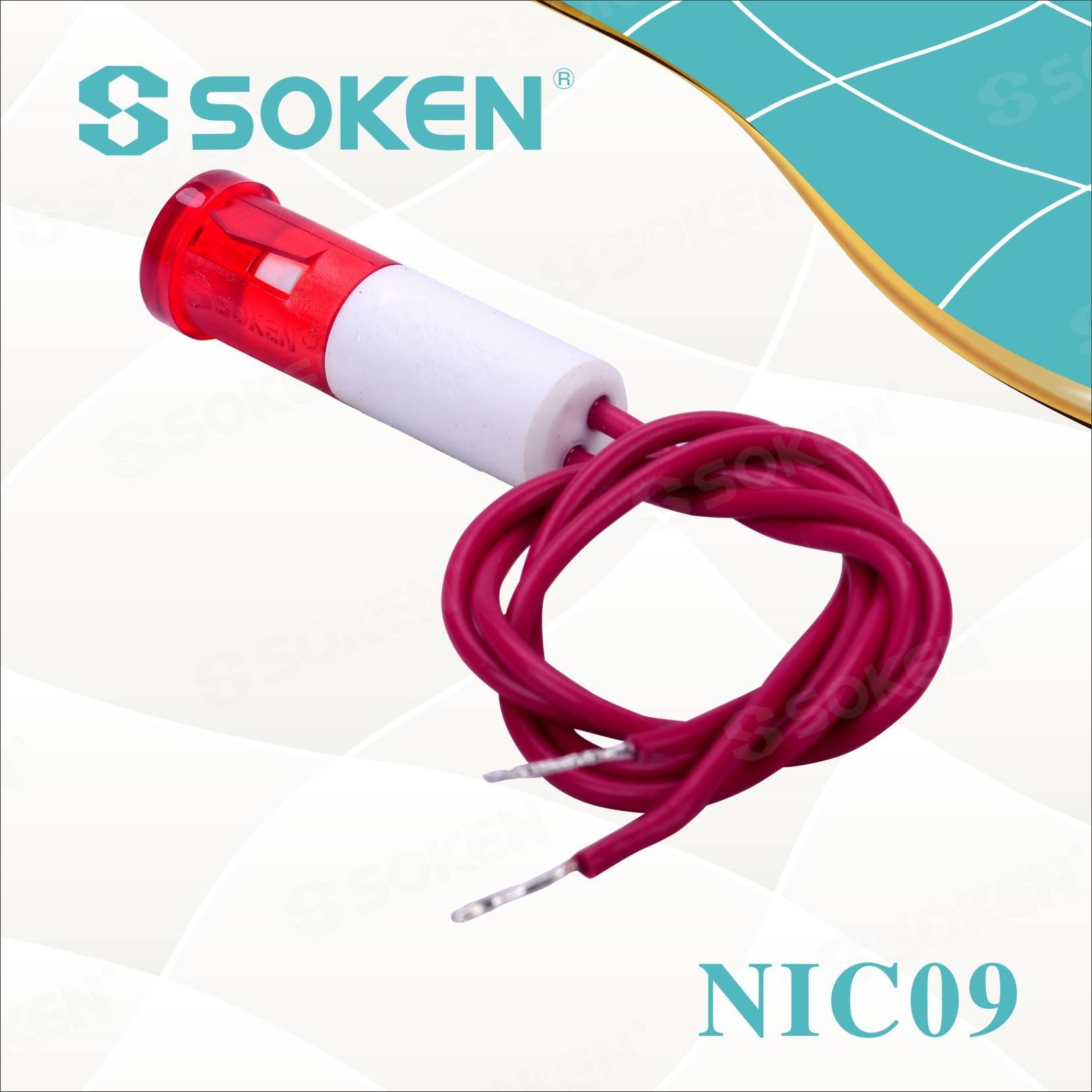 Professional China Traffic Induced Signal -
 Nic09 Signal Indicator Light with Wire 110V 250V 24V – Master Soken Electrical