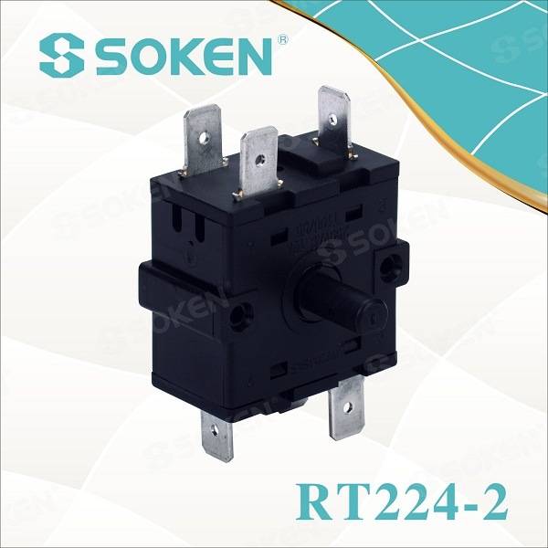 2018 High quality 12v Rubber Waterproof Key Switch -
 Soken Blender 3 Way Rotary Switch 16A 250A T100 Rt224-2 – Master Soken Electrical