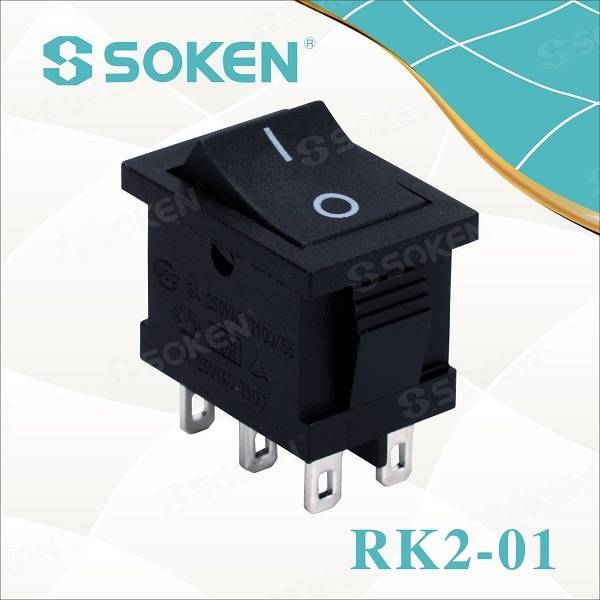 2018 High quality 12v Rubber Waterproof Key Switch -
 Soken Double Pole TUV VDE ENEC Rocker Switch T85 – Master Soken Electrical