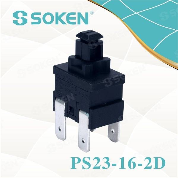 OEM/ODM Supplier Key Switches With Push Button -
 Soken Rectangular Push Button Reset Switch PS23-16-2D 2 Pole – Master Soken Electrical