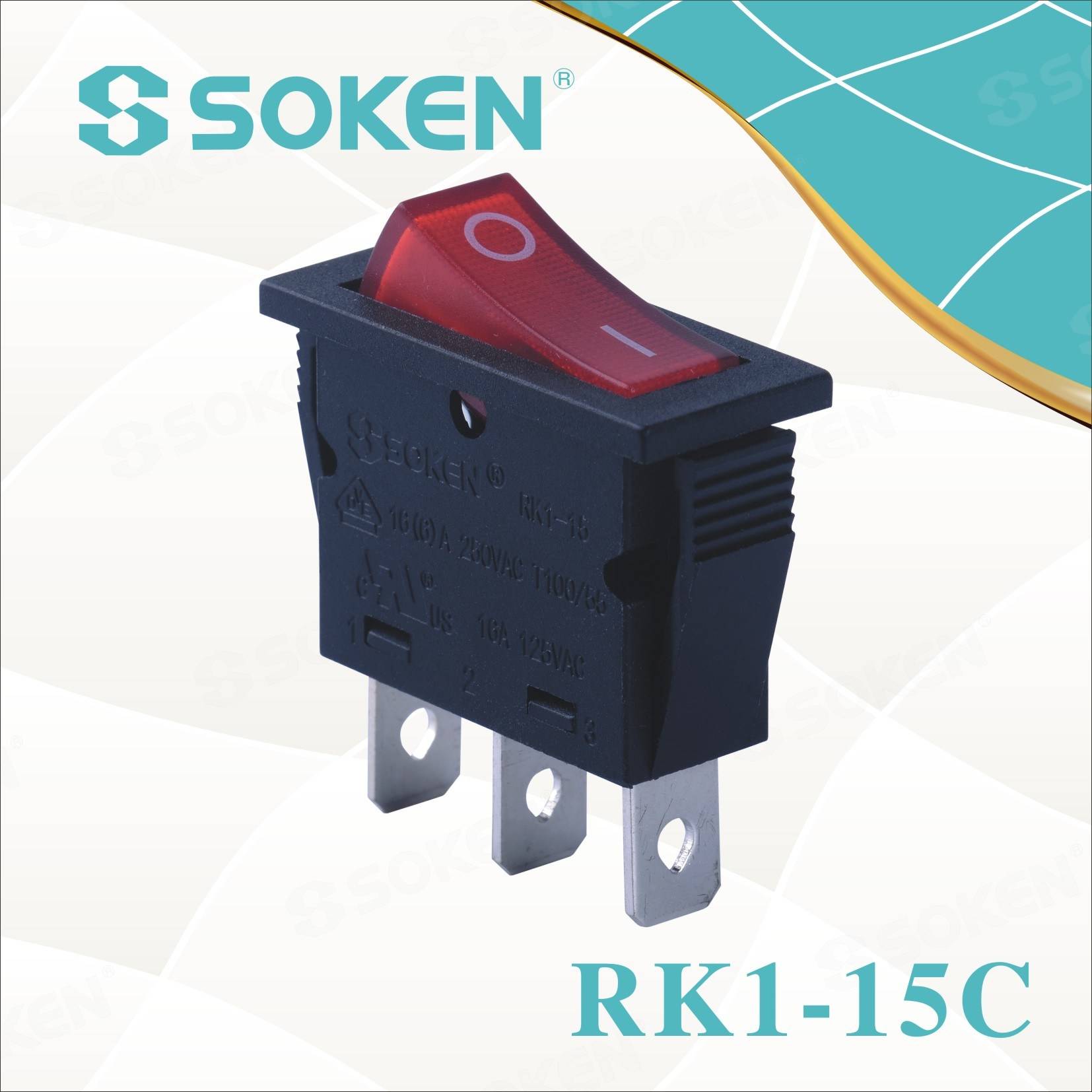 China Cheap price Switchgear Indicator Light -
 Soken Rk1-15c Water Proof Rocker Switch – Master Soken Electrical