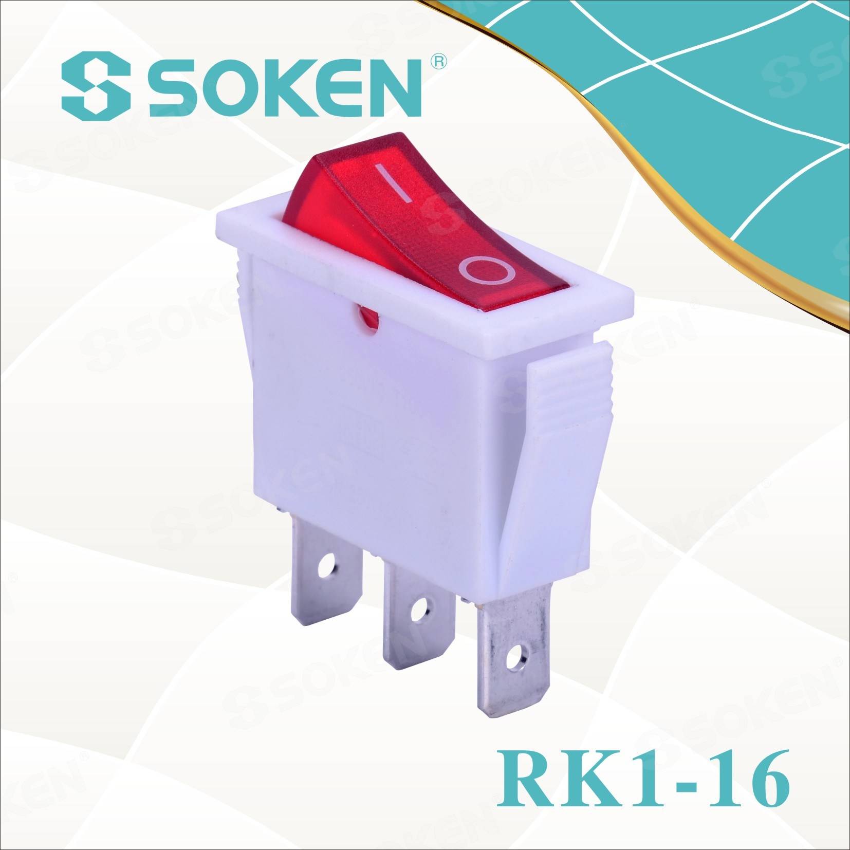 Factory best selling Waterproof Ring Led -
 Soken Rk1-16 1X1n W/R on off Rocker Switch – Master Soken Electrical