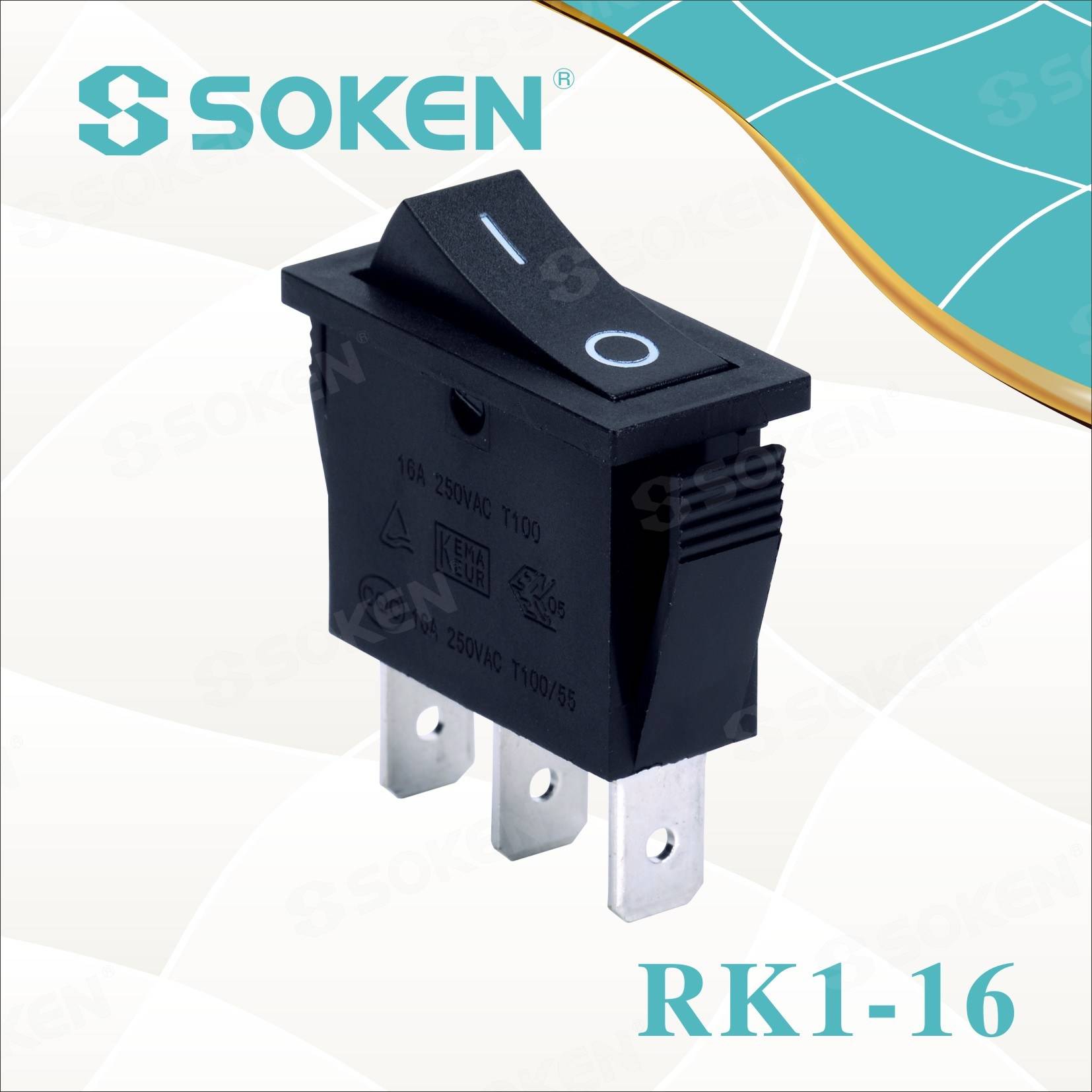 OEM Supply Led Multi Color -
 Soken Rk1-16 1X2 on on Rocker Switch – Master Soken Electrical