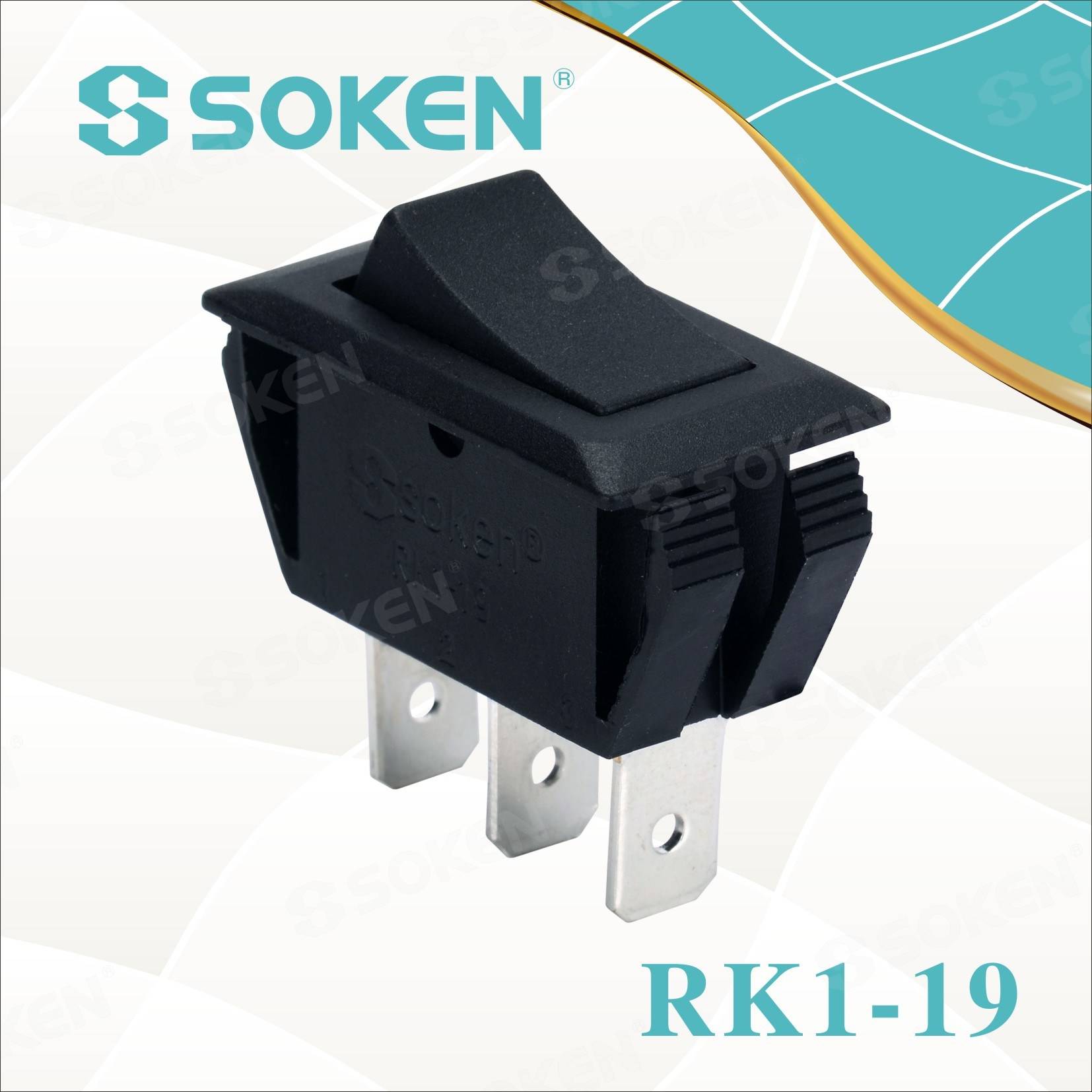 One of Hottest for Light Bar Rocker Switch -
 Soken Rk1-19 1X2 on on Rocker Switch – Master Soken Electrical