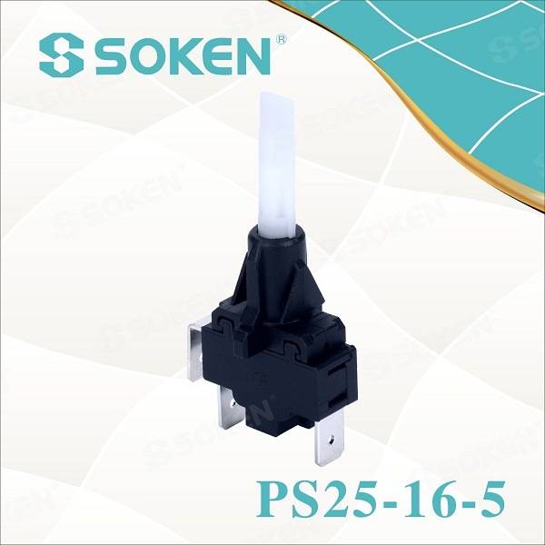 2018 High quality Rotary Switch On Off -
 Soken Self-Locking Steamer Push Button Switch PS25-16-5 2pole – Master Soken Electrical