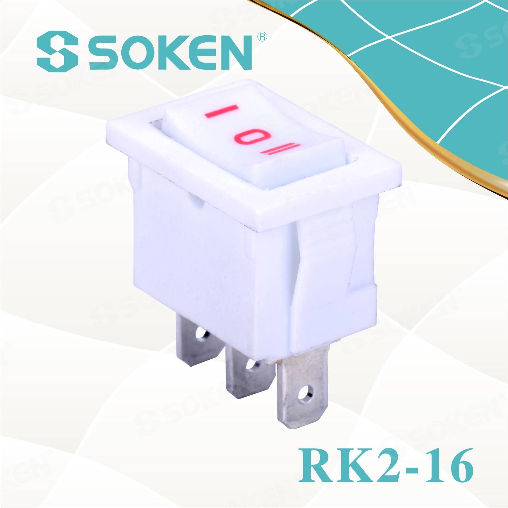 Discountable price Metal Key Lock Switch -
 Sokne Rk2-16 1X3 on off on Rocker Switch – Master Soken Electrical